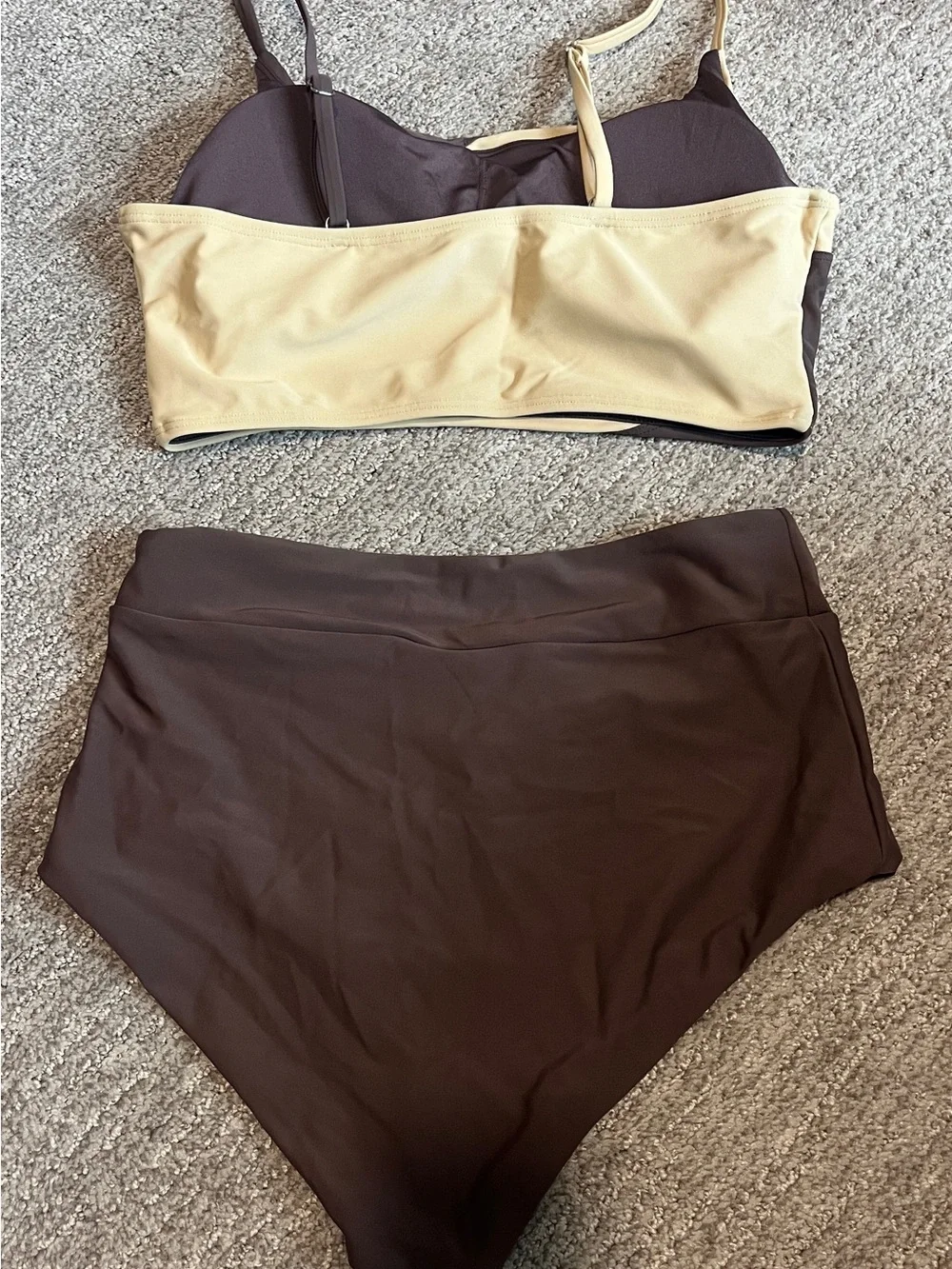 2 Piece High Waisted Bikini Sets Color Block Popular M  1403/bb7-2